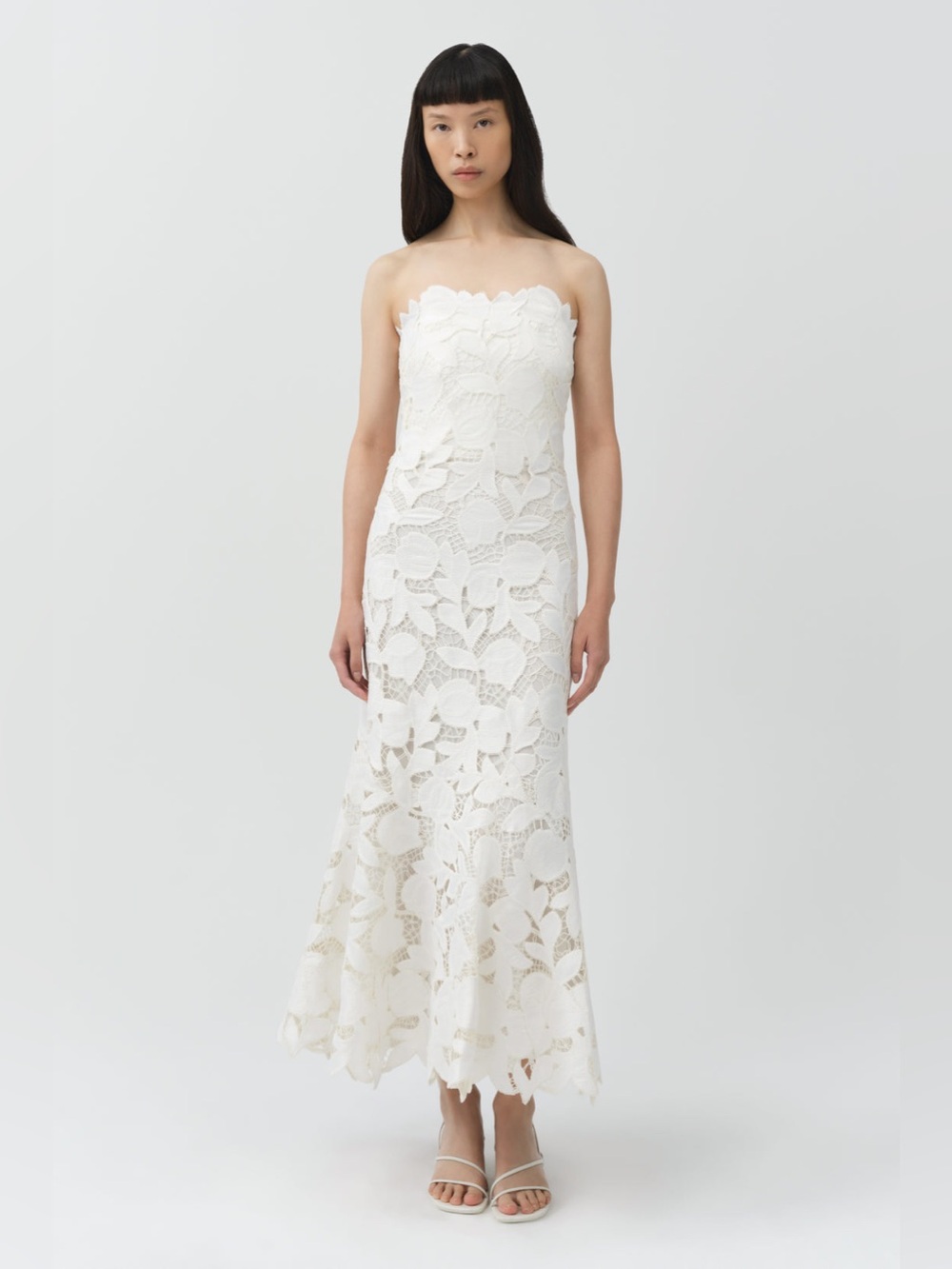 Simkhai Valletta Strapless Embroidered Dress in White Multi 6